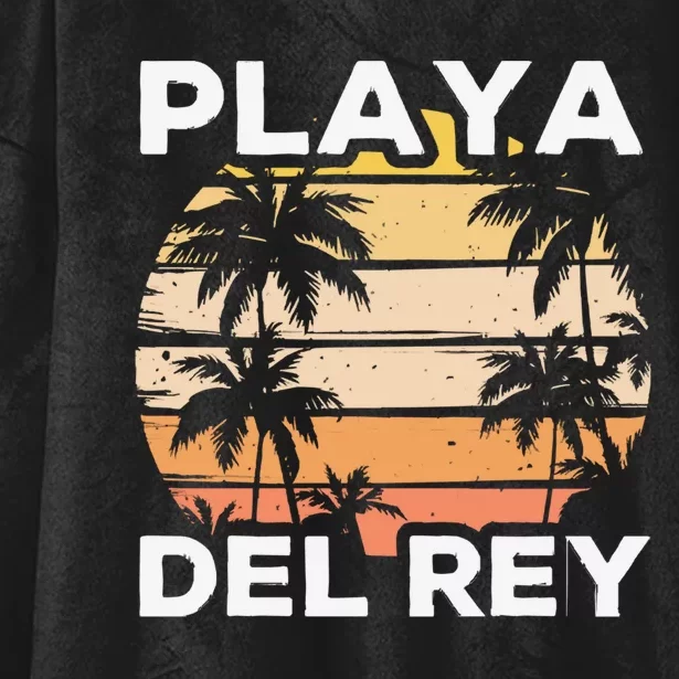 Traveling Playa Del Rey Beach Tropical Travel Hooded Wearable Blanket