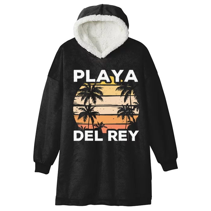 Traveling Playa Del Rey Beach Tropical Travel Hooded Wearable Blanket