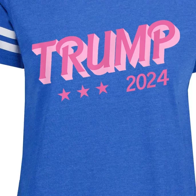 Trump Pink Donald Trump 2024 Us Election Funny Pink Girly Enza Ladies Jersey Football T-Shirt