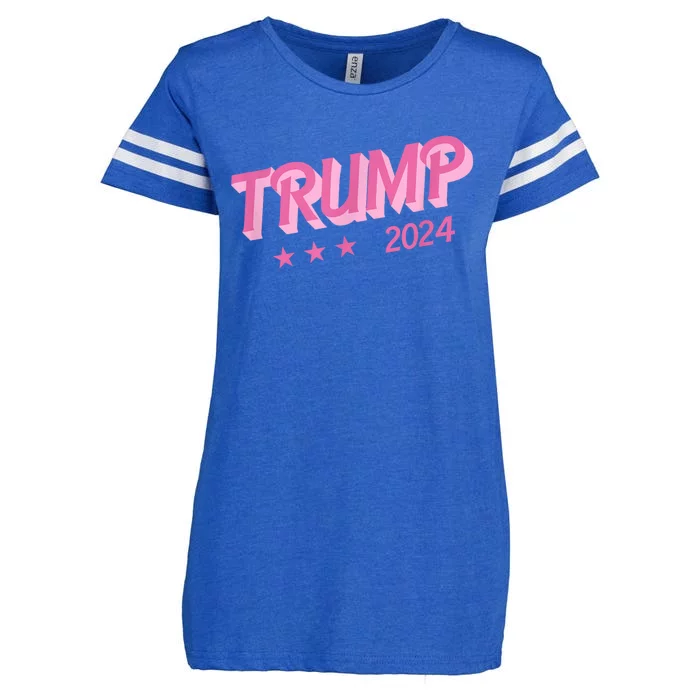 Trump Pink Donald Trump 2024 Us Election Funny Pink Girly Enza Ladies Jersey Football T-Shirt