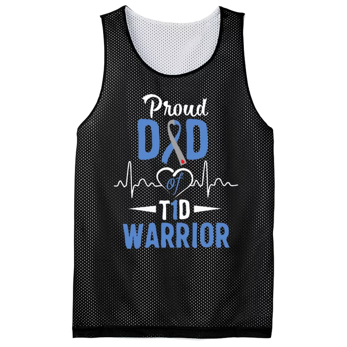 T1d Proud Dad Diabetes Awareness Type 1 Insulin Pancreas Mesh Reversible Basketball Jersey Tank