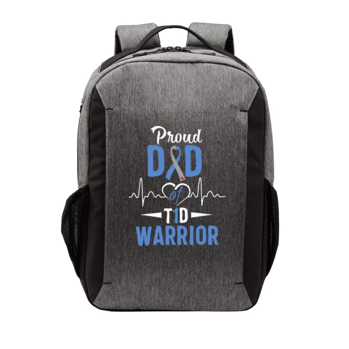 T1d Proud Dad Diabetes Awareness Type 1 Insulin Pancreas Vector Backpack