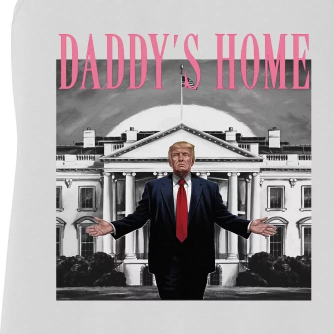 Trump Pink Daddys Home Trump 2024 Women's Racerback Tank