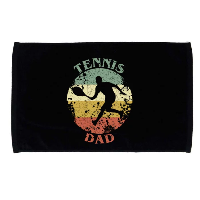 Tennis Player Dad Distressed Vintage Tennis Father Gift Microfiber Hand Towel