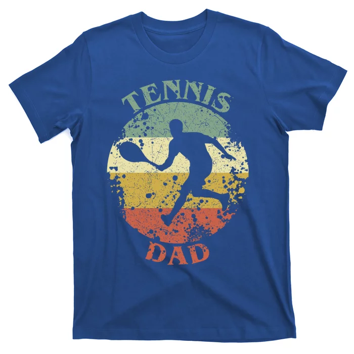 Tennis Player Dad Distressed Vintage Tennis Father Gift T-Shirt