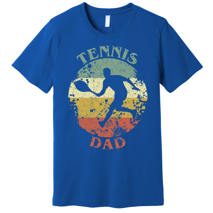 Tennis Player Dad Distressed Vintage Tennis Father Gift Premium T-Shirt