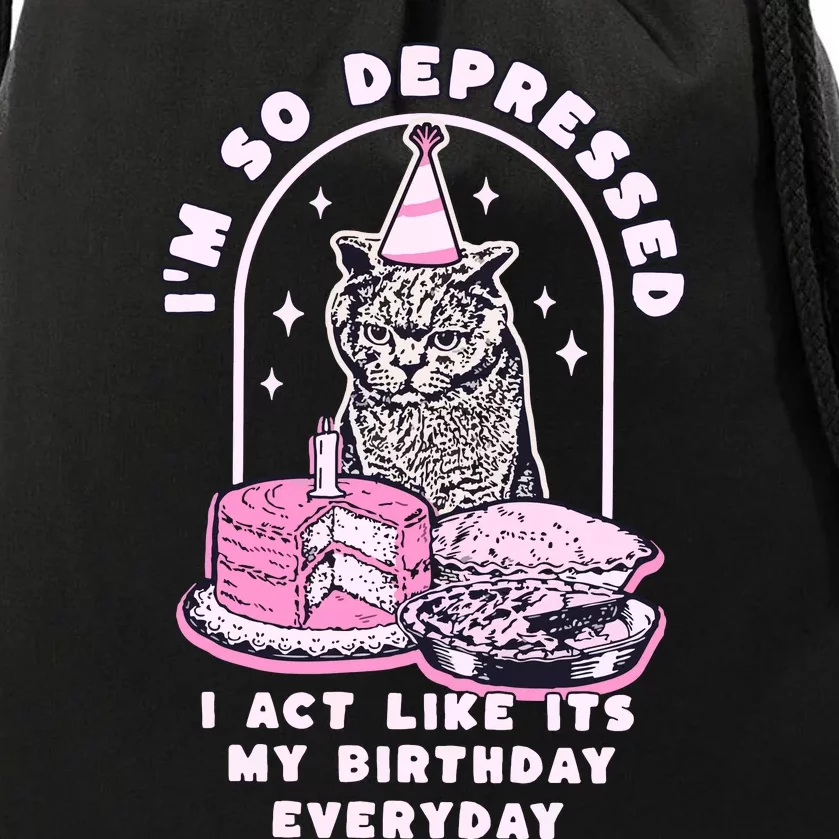 Tortured Poet Era So Depressed Birthday Everyday Drawstring Bag