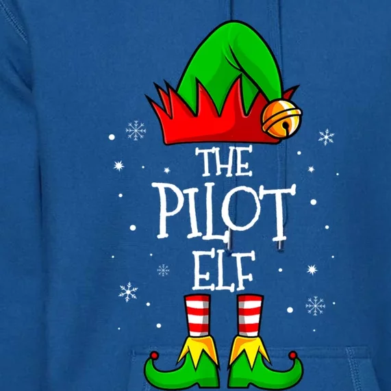 The Pilot Elf Group Matching Family Christmas Funny Airplane Gift Premium Hoodie