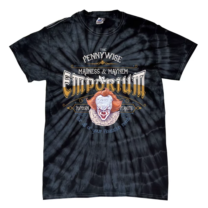 The Pennywise Emporium Madness And Mayhem Halloween Horror Tie-Dye T-Shirt