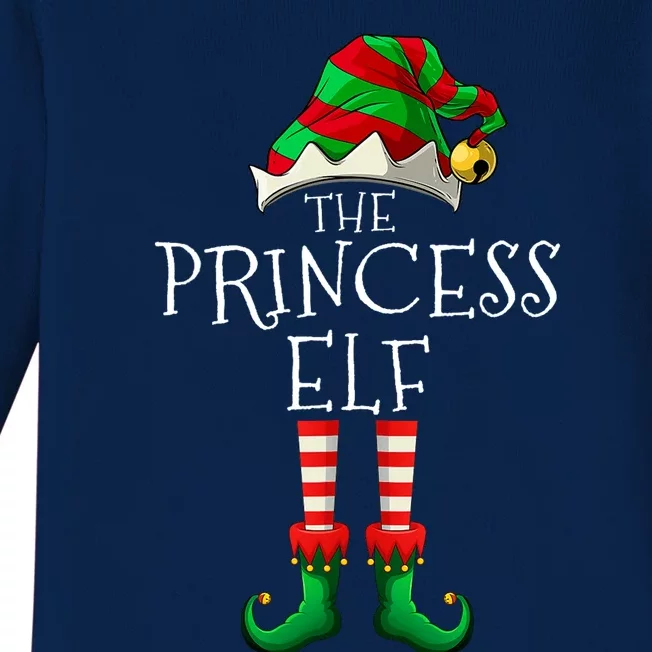 The Princess Elf Funny Christmas Matching Family Baby Long Sleeve Bodysuit