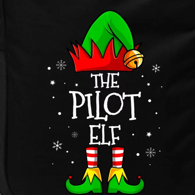 The Pilot Elf Group Matching Family Christmas Funny Airplane Funny Gift Impact Tech Backpack