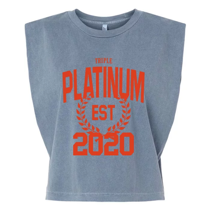 Triple Platinum Est 2020 Garment-Dyed Women's Muscle Tee