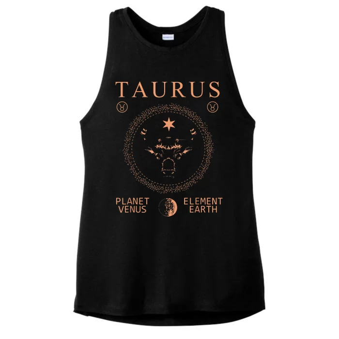 TAURUS PLANETVENUS ELEMENTEARTH Ladies Tri-Blend Wicking Tank