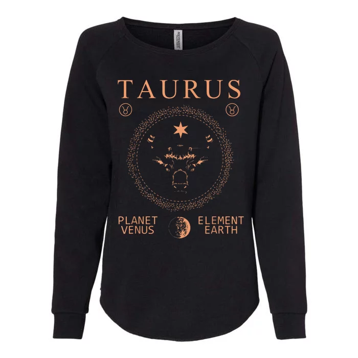 TAURUS PLANETVENUS ELEMENTEARTH Womens California Wash Sweatshirt