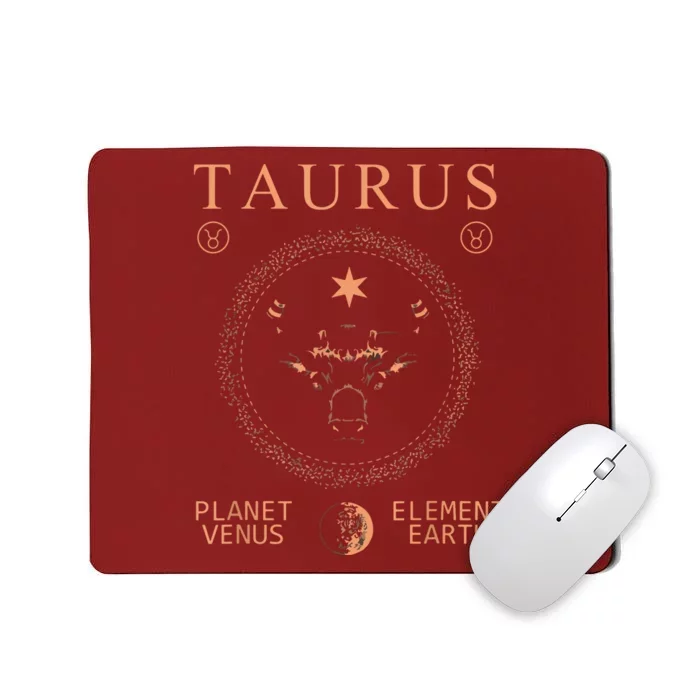 TAURUS PLANETVENUS ELEMENTEARTH Mousepad