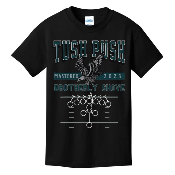 tush push eagles brorly shove Kids T-Shirt