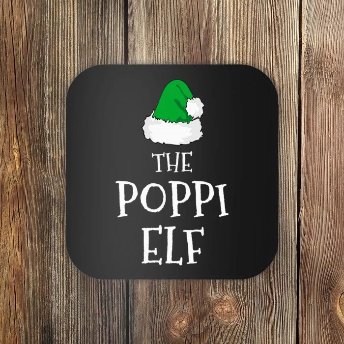 The Poppi Elf Christmas Family Matching Pj Pajama Xmas Coaster