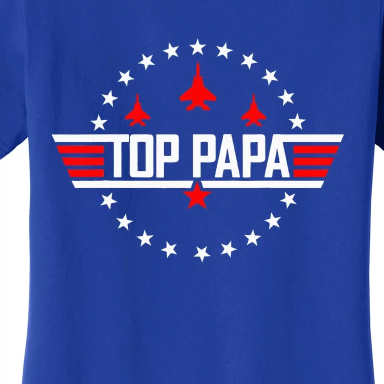 Top Papa Fathers Day Dad Papa Grandpa Women's T-Shirt