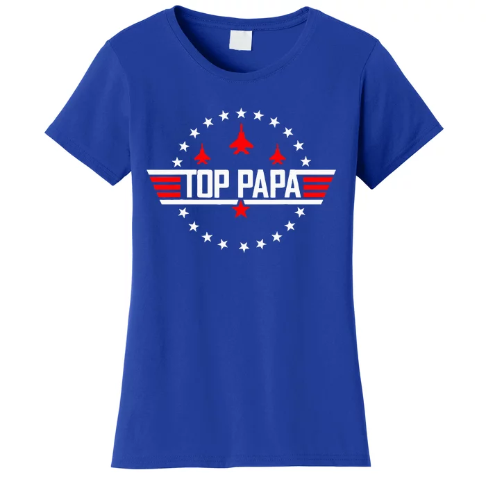 Top Papa Fathers Day Dad Papa Grandpa Women's T-Shirt