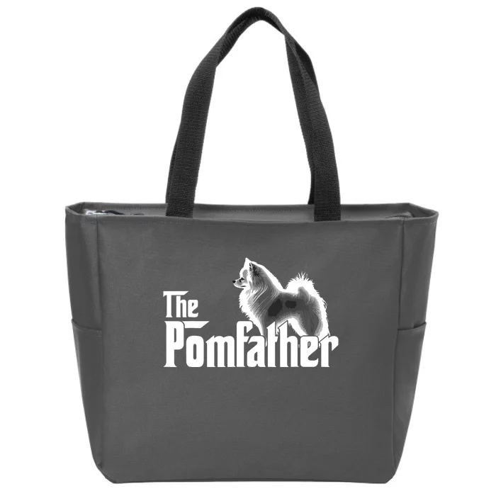 The Pomfather Funny Pomeranian Zip Tote Bag