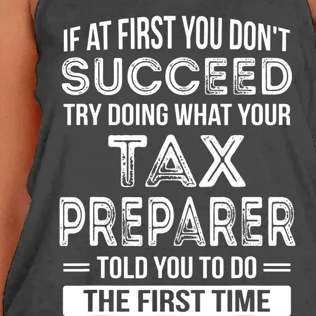 Tax Preparer Funny Tax Season Gift Women's Knotted Racerback Tank