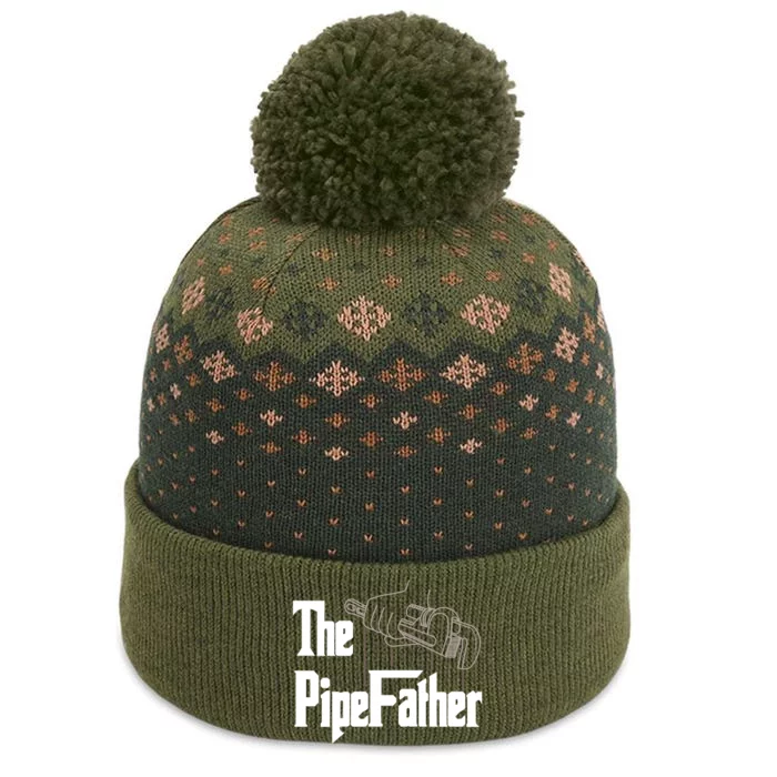 The Pipefather Funny Plumber Dad Fathers Day Gift The Baniff Cuffed Pom Beanie