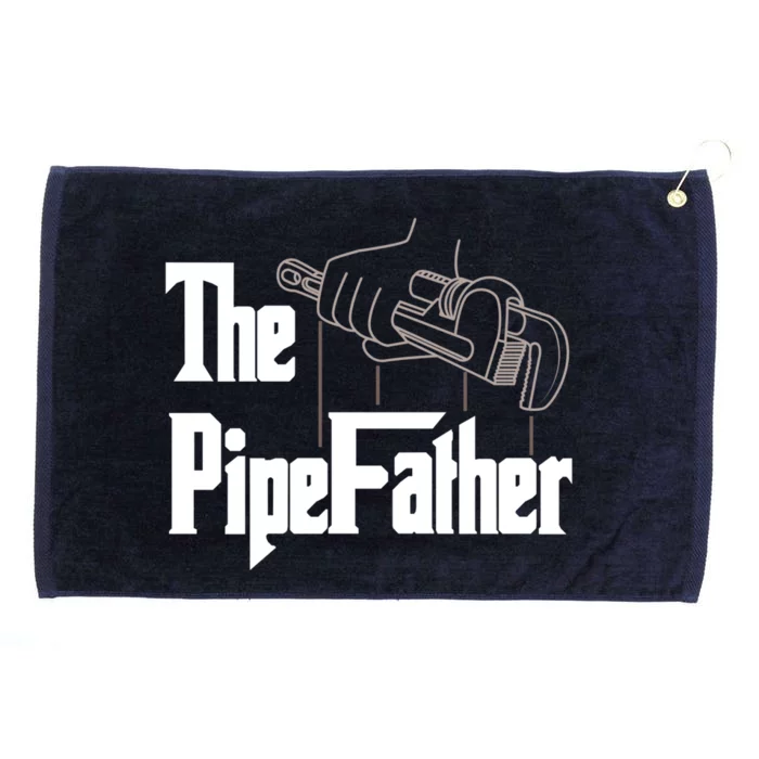 The Pipefather Funny Plumber Dad Fathers Day Gift Grommeted Golf Towel