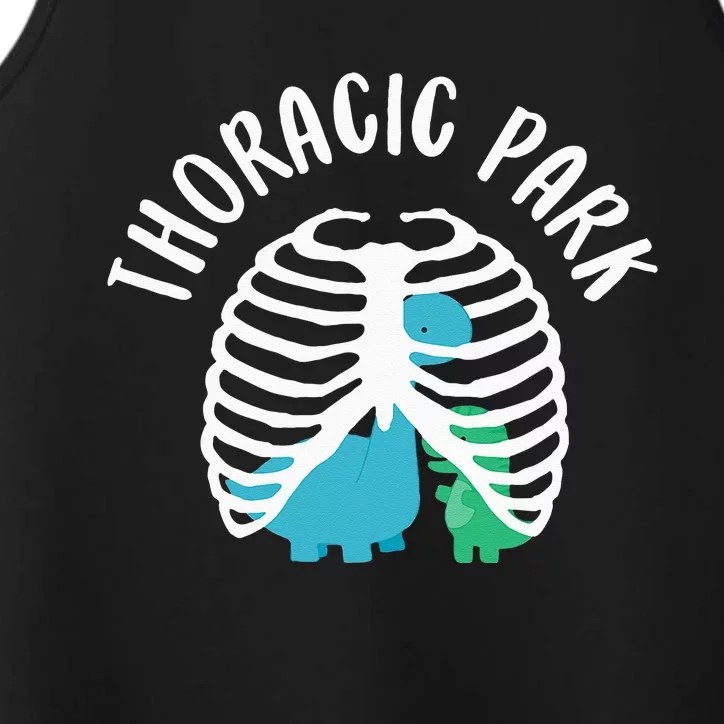 Thoracic Park Funny Dinosaur Nurse Squad Nursing Student Performance Tank