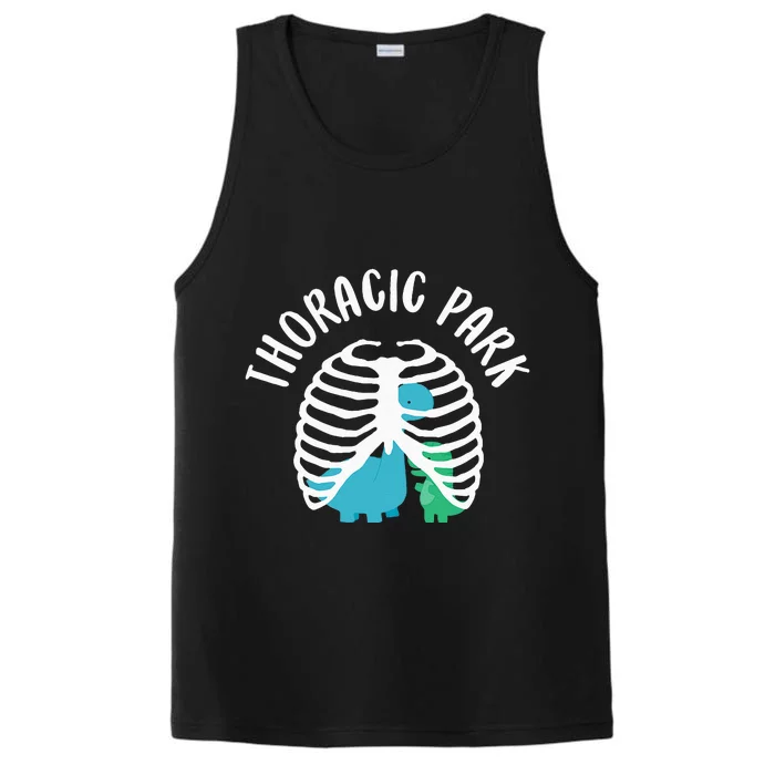 Thoracic Park Funny Dinosaur Nurse Squad Nursing Student Performance Tank