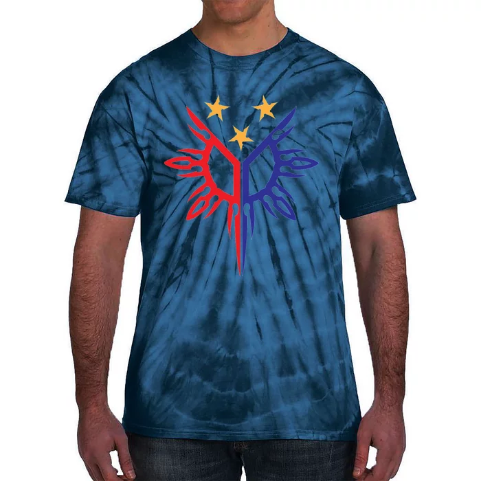 Tribal Philippines Filipino Sun And Stars Flag Tie-Dye T-Shirt