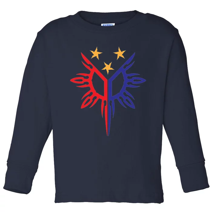 Tribal Philippines Filipino Sun And Stars Flag Toddler Long Sleeve Shirt