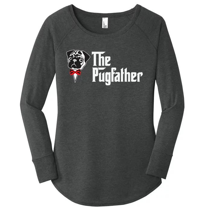 The PugFather Funny Pug's Dad Lover Women's Perfect Tri Tunic Long Sleeve Shirt