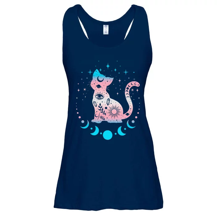 Transg Pride Flag Colors Astronomy Cat Ladies Essential Flowy Tank