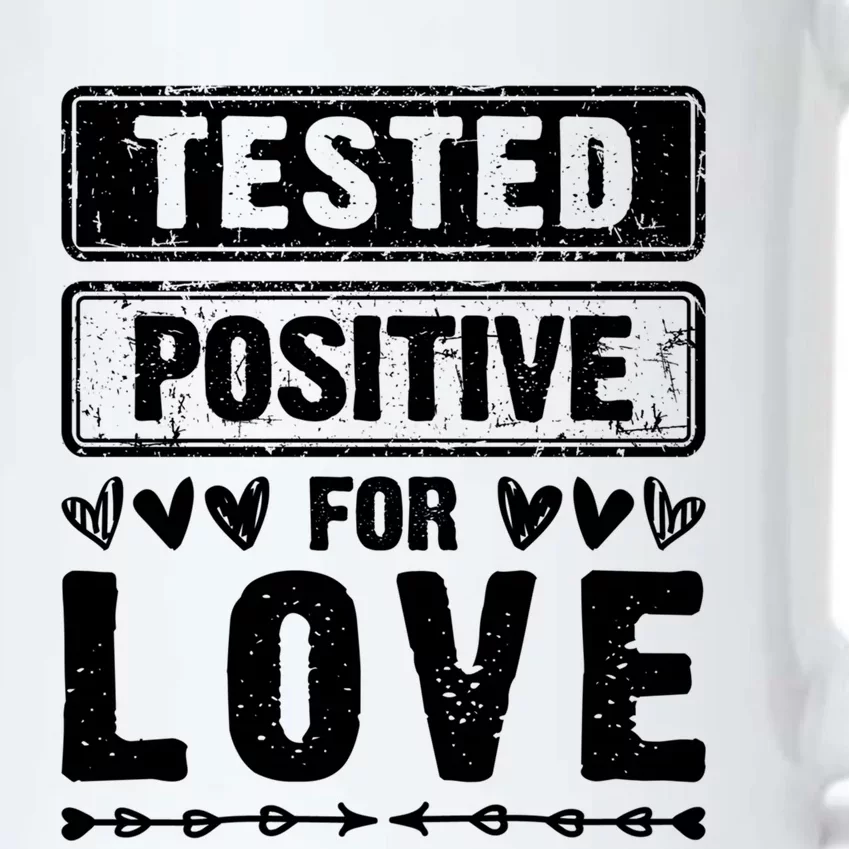 Tested Positive For Love Valentine's Day For Couples Gift Black Color Changing Mug