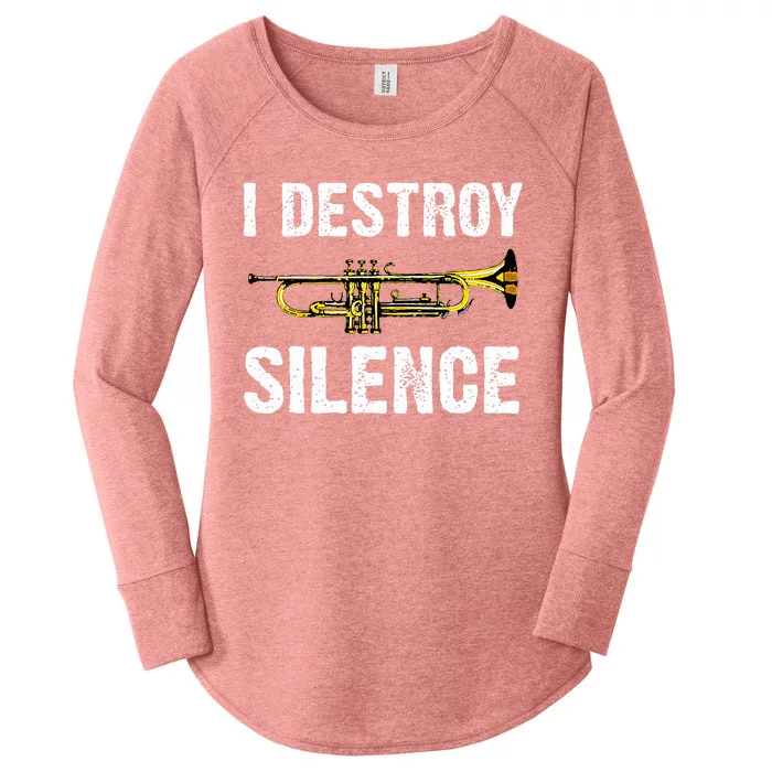 Trumpet Player For Women Trumpeter Orchestra Women's Perfect Tri Tunic Long Sleeve Shirt