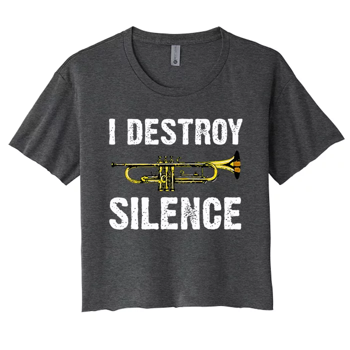 Trumpet Player For Women Trumpeter Orchestra Women's Crop Top Tee