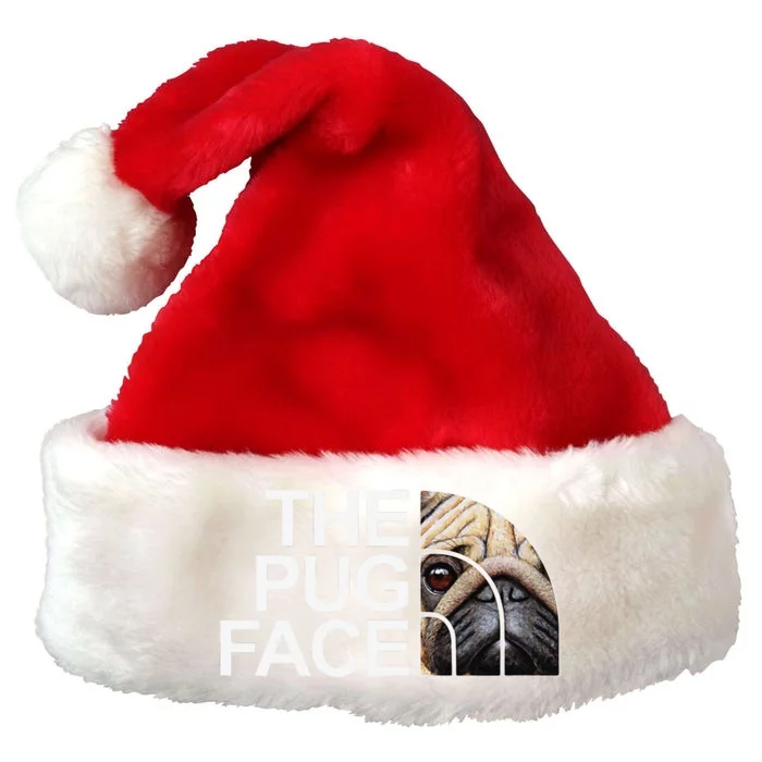 The Pug Face Dog Funny Pug Premium Christmas Santa Hat