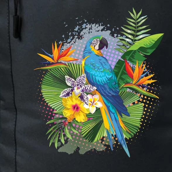 Tropical Paradise Flower Parrot Daily Commute Backpack