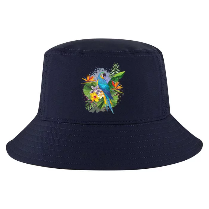 Tropical Paradise Flower Parrot Cool Comfort Performance Bucket Hat