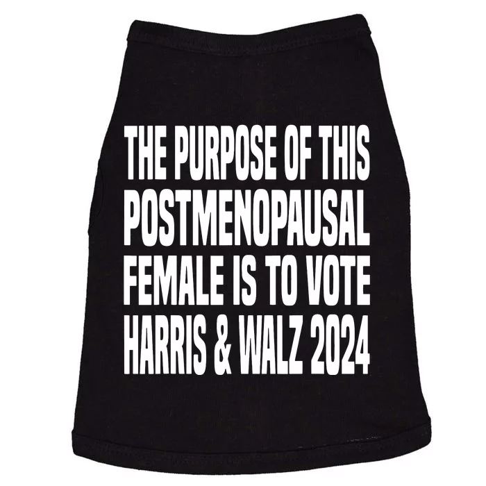 The Purpose Fotr This Post Menopausal Female Harris Walz 24 Doggie Tank