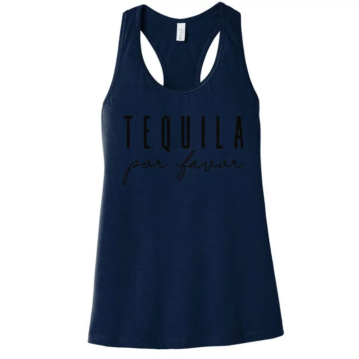 Tequila Por Favor Party Funny Drinking Cinco De Mayo Women's Racerback Tank