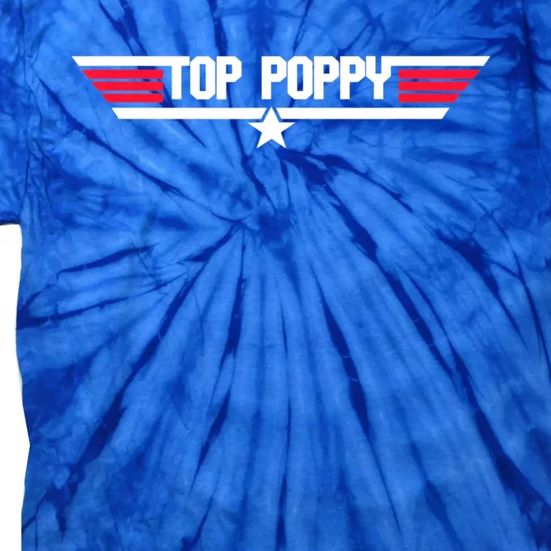 Top Poppy Funny Father Grandpa 80s Father's Day Gift Tie-Dye T-Shirt