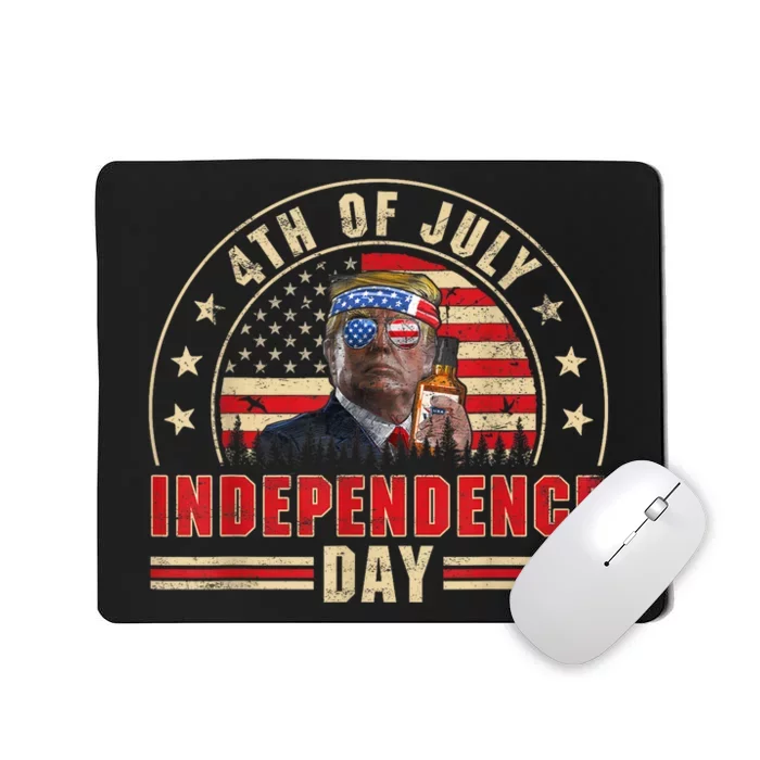 Trump Patriotic Flag USA US Independence Day 4th Of July Mousepad