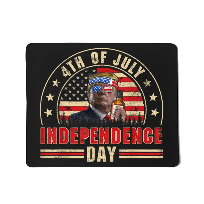 Trump Patriotic Flag USA US Independence Day 4th Of July Mousepad