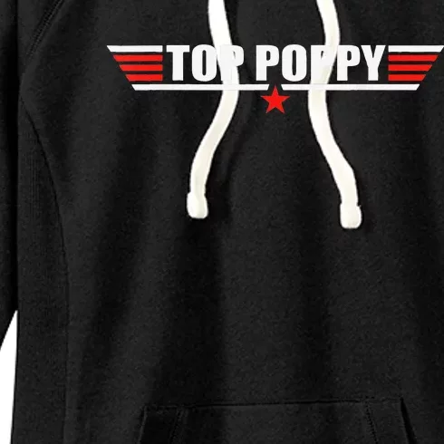 Top Poppy Father S Day Gift For Poppy Worlds Best Father Women's Fleece Hoodie