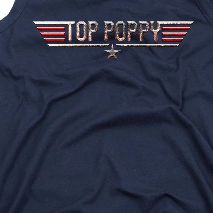 Top Poppy Funny Gift Father Grandpa 80s Fathers Day Classic Tank Top