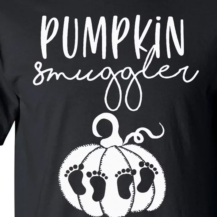 Twin Pregnancy Fall Mom Pregnant With Twins Pumpkin Smuggler Tall T-Shirt