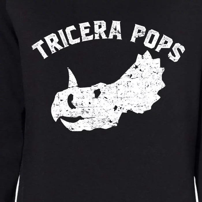 Tricera Pops Funny Dinosaur Dad Triceratops Gift Womens California Wash Sweatshirt