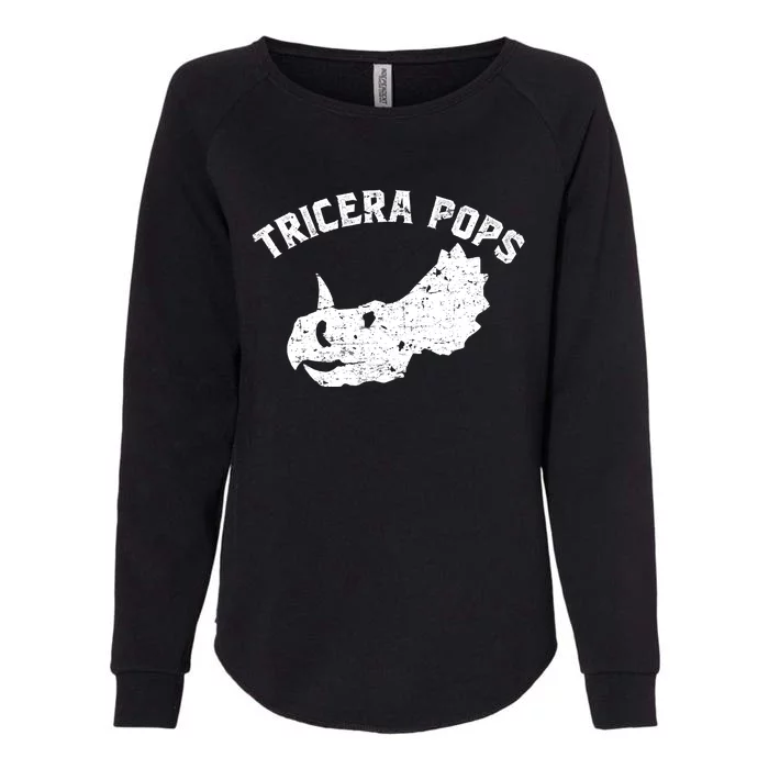 Tricera Pops Funny Dinosaur Dad Triceratops Gift Womens California Wash Sweatshirt