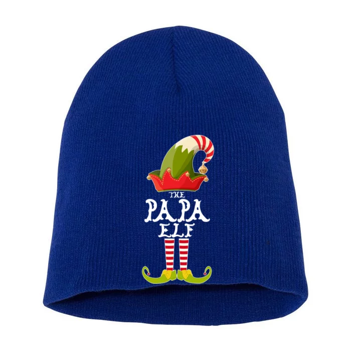 The Papa Funny Christmas Gift Matching Family Group Cute Gift Short Acrylic Beanie